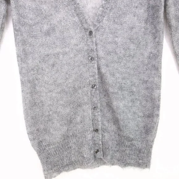 J. Crew Cardigan Womens Size Small Gray Mohair Wool Blend Business Button Up - Picture 8 of 13